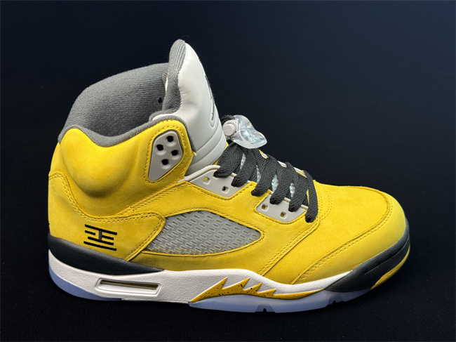 Women's Running Weapon Air Jordan 5 Yellow Shoes 026